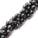 arfvedsonite smooth round beads 