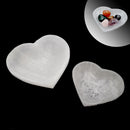 Selenite Heart Shape Crystal Charging Bowl Dish 4" & 5" Inches Sold Per Piece
