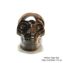 Natural Gemstone Crystal Hand Carved Halloween Skulls Size 2'' Sold By Piece