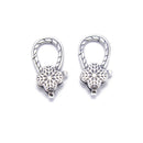 925 Sterling Anti-Silver Four-Leaf Clover Clasp Size10x20mm 1PCS Per Bag