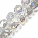 Clear AB Crystal Glass Faceted Balls Chandelier Sun Catcher Beads 24mm 30mm 8"