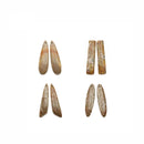 Brown Aqua Terra Teardrop/Rectangle/Eye/Leaf Shape Pendant Earrings Sold Per Pair