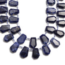 sodalite faceted trapezoid shape beads