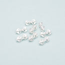925 Sterling Silver Double Point Beads Size 4x10mm 9pcs per Bag