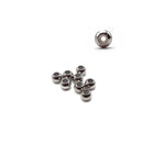 304 Stainless Steel Sliding Adjustable Rubber Stopper Beads 6x7mm 8 Pieces