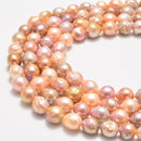 pink coat fresh water pearl baroque fireball beads