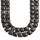 Larvikite Labradorite Smooth Flat Square Beads Size 12mm 14mm 15.5" Strand