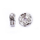 clear rhinestone rondelle spacers