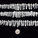 Clear Quartz Smooth Graduated Stick Points Beads Size 14-60mm 15.5" Strand