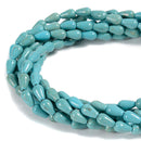 Blue Howlite Turquoise Full Teardrop Beads Size 6x10mm 15.5'' Strand