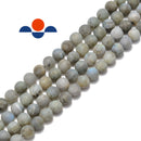 labradorite matte round beads