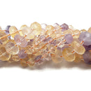 Natural Ametrine Faceted Rondelle Beads 5x7mm 7x12mm 15.5" Strand