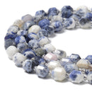 Natural White Sodalite Prism Cut Double Point Beads Size 7x8mm 15.5'' Strand