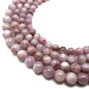 Natural Lavender Purple Kunzite Smooth Round Beads 7mm 8mm 9mm 10mm 15.5" Strand