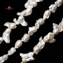 High Grade Natural Fresh Water Pearl Baroque Flameball Beads 30-45mm 15.5"Strand