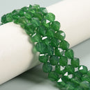 Green Agate Star Cut Beads Size 10mm 15.5'' Strand