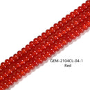 Red/Black/Green/White Glass Crystal Smooth Rondelle Beads 5x8mm 15.5'' Strand