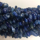 natural blue kyanite irregular pebble nugget chips beads