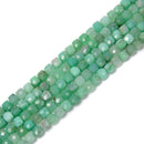 Natural Chrysoprase Faceted Cube Beads Size 4mm 15.5'' Strand