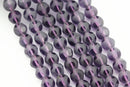 purple crystal glass faceted round beads