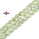 prehnite faceted oval beads