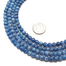 Natural Light Blue Kyanite Smooth Round Beads 5mm 15.5" Strand