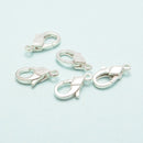 925 Sterling Silver Rhombus Clasp Size 7x11mm 4Pcs Per Bag