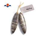 pyrite pendant earrings oval shape