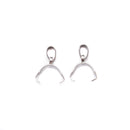 304 Stainless Steel Pinch Bail Size 9x11mm 15 Pieces Per Bag