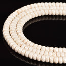 White Howlite Turquoise Faceted Rondelle Beads Size 4x7mm 15.5'' Strand