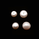 Peach Fresh Water Pearl Half Drilled Cabochon Button Beads 7mm 8mm