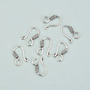 925 Sterling Silver Hook Clasp Size 8.5x14mm, 5pcs per Bag Sold by Bag