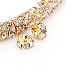 clear rhinestone rondelle spacers