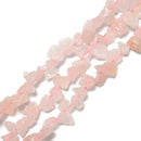 Rose Quartz Rough Nugget Chunks Top Drill Beads 8-12mm x 12-15mm 15.5'' Strand