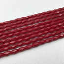 dark red crystal glass faceted rice shape beads