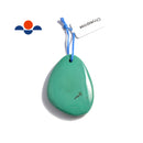 green chrysoprase pendant teardrop or irregular shape