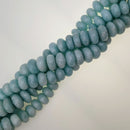 Natural Amazonite Smooth Rondelle Beads Size 6x10mm 7x12mm 15.5' Strand
