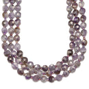 Chevron Amethyst Faceted Flat Round Coin Beads Size 8mm 15.5" Strand
