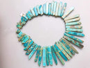 blue sea sediment jasper graduated slice Sticks Points beads