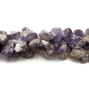Teeth Amethyst Matte Pebble Nugget Beads Approx 12-22mm 15.5" Strand