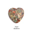 Green Aqua Terra Impression Jasper Teardrop/Heart/Shield/Rectangle Pendant
