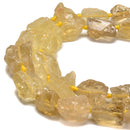 Lemon Quartz Rough Nugget Chunks Beads SIze 20-30mm 15.5'' Strand