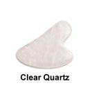 Rose Quartz/Clear Quartz Gua Sha Massage Crystal Stone Tool Approx 60x80mm
