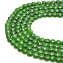 nephrite jade faceted flat round beads