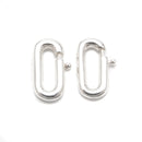 925 Sterling Silver Rectangle Clasp Size 6x12mm 3 pcs per Bag