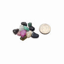 Undrilled Multi Tourmaline Pebble Nugget Chips No Drill Hole Beads 8-10mm 2.5oz.