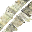 prehnite graduated slice Sticks Points beads