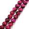 2.0mm Large Hole Pink Tiger's Eye Smooth Round Beads 8mm 10mm 15.5" Strand