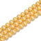 Yellow Shell Pearl Matte Round Beads Size 6mm 8mm 10mm 15.5'' Strand