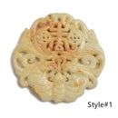 Multi-Brown Jade Hand Carved Pendant Size 60-65mm Eight Styles Sold by Piece